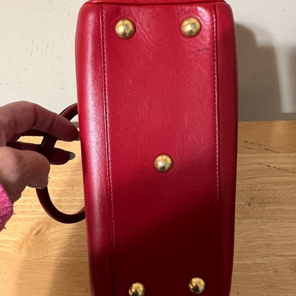 Yves St. Laurent Red Duffle Bag - Picture 9 of 13